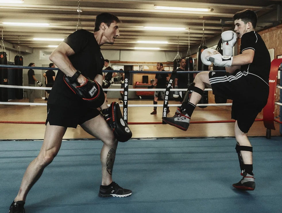 Yannick Delporte en leçon de boxe